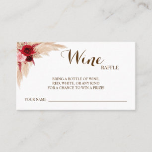 Carte de Fête des mariées Mariage Pampas Wine Raff