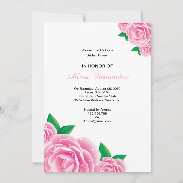 Carte de Fête des mariées Mariage romantique (Devant)