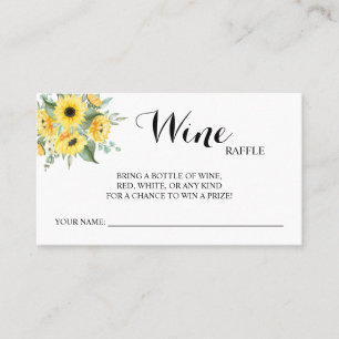 Carte de Fête des mariées Mariage Sunflower Wine R