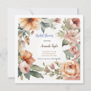 Carte de Fête des mariées minimale pour les fleurs