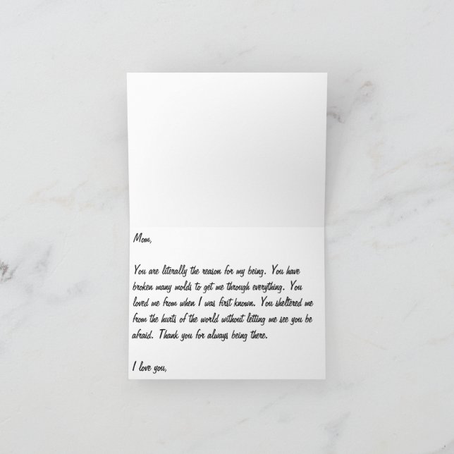 Carte de fête des mères (Intérieur)