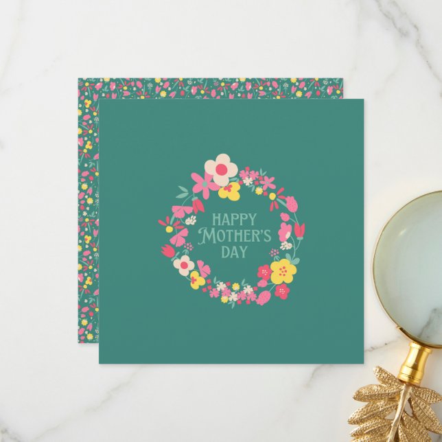 Carte de fête des mères (Devant/Arrière en situation)