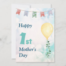 Carte de fête des mères 1ère adorable et joyeuse