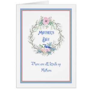 Carte de fête des mères avec Jay bleu