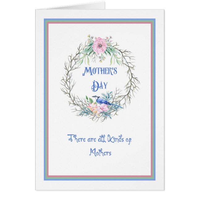 Carte de fête des mères avec Jay bleu (Devant)