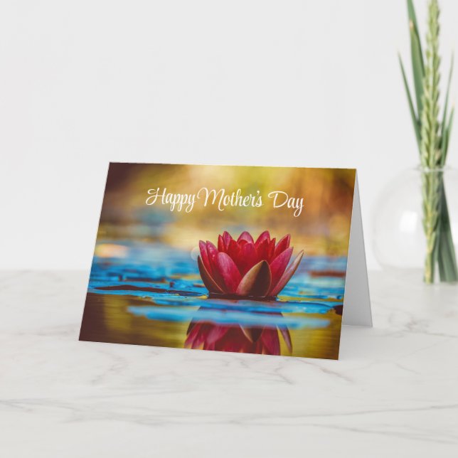 Carte de fête des mères avec une photo de fleur de (Devant)