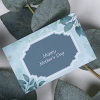 Carte de fête des mères botanique feuillue