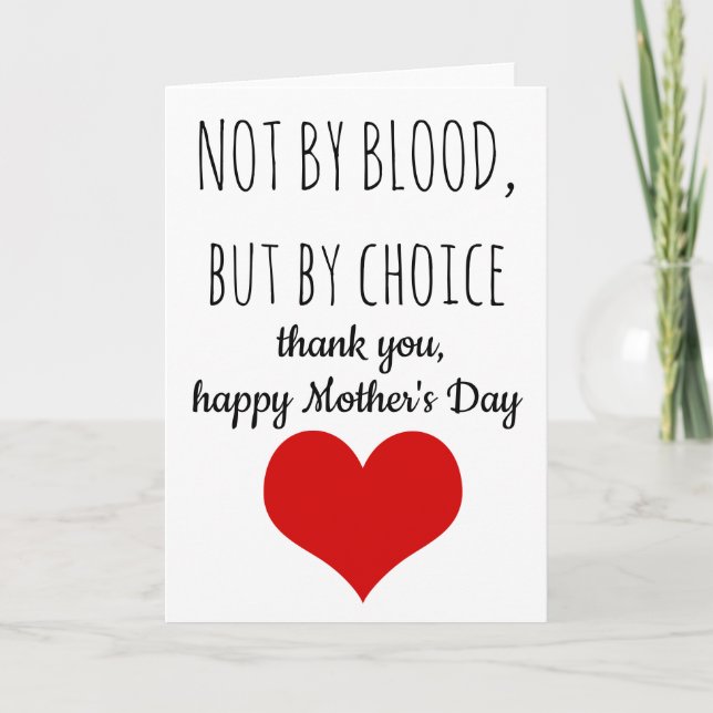 Carte de fête des mères - Carte de maman adoptive  (Devant)