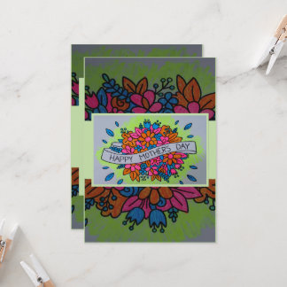 Carte de fête des mères colorée