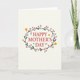 Carte de fête des mères Crimson Text Art