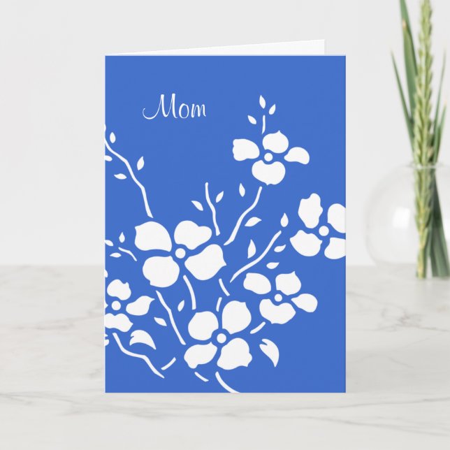 Carte de fête des mères de Dogwood blanc (Devant)