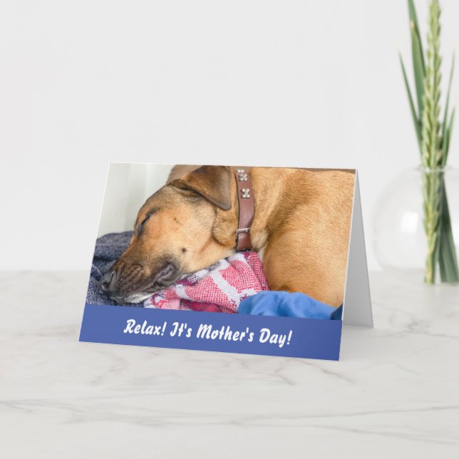 Carte de fête des mères drôle pour chien (Devant)