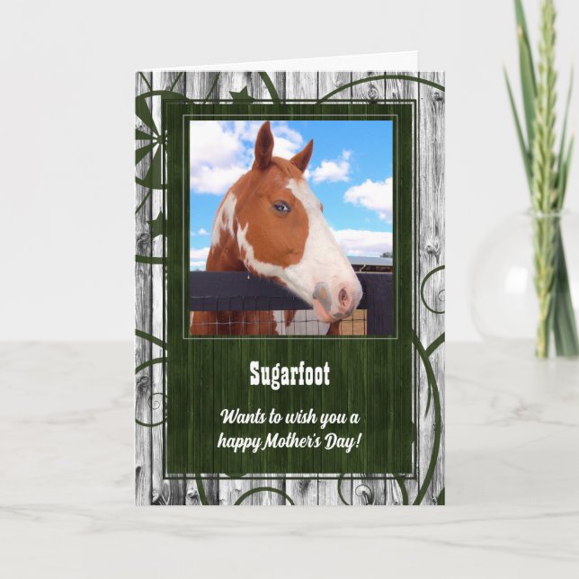 Carte de fête des mères du cheval Photo (Devant)