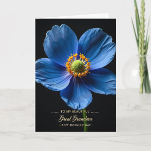 Carte de fête des mères en bleu velours