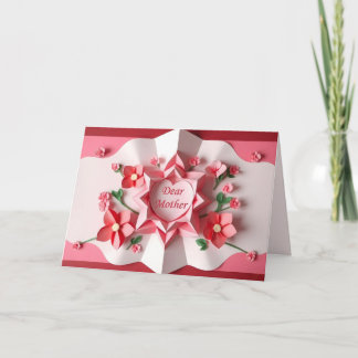 Carte de Fête des Mères Fleurs en Origami (1)