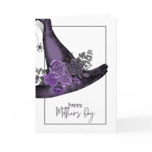 Carte de fête des mères florale et magique