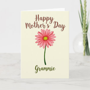 Carte de Fête des Mères florale pour Mamie