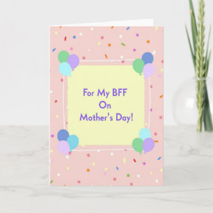 Carte de fête des mères florale pour meilleure ami