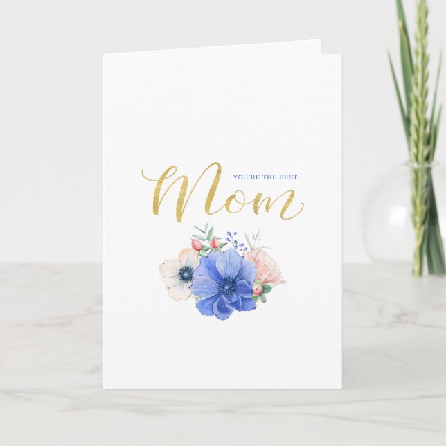 Carte de Fête des Mères Florales Aquarelle (Devant)
