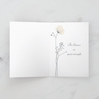 Carte de fête des mères florales minimaliste - Ell