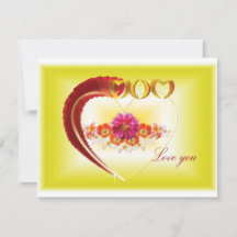 Carte de fête des mères « Je t'aime maman »