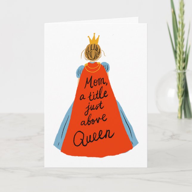 Carte de fête des mères | Maman, titre juste au-de (Devant)