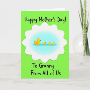 Carte de Fête des Mères Néon Aquatique