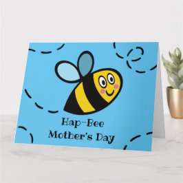 Carte de fête des mères personnalisée d'abeille oc