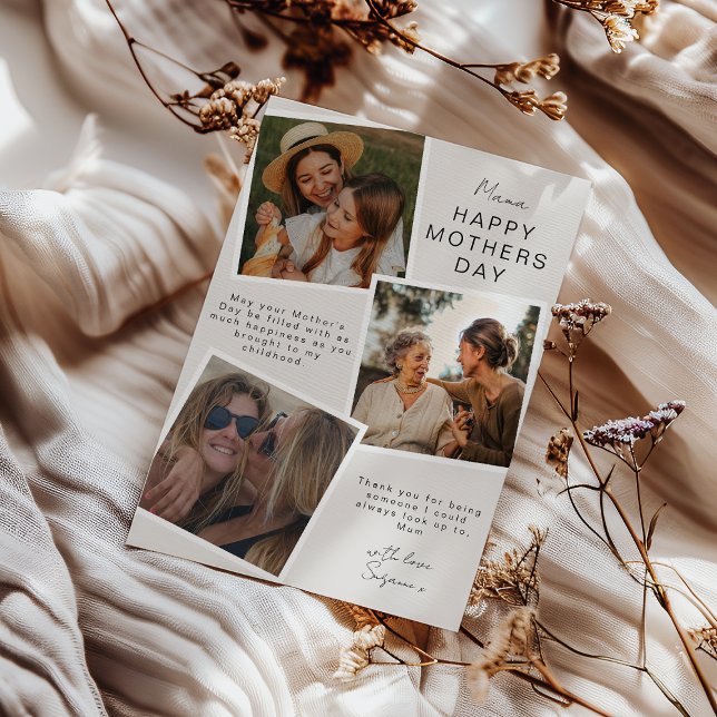Carte de fête des mères photo instantané (Créateur téléchargé)