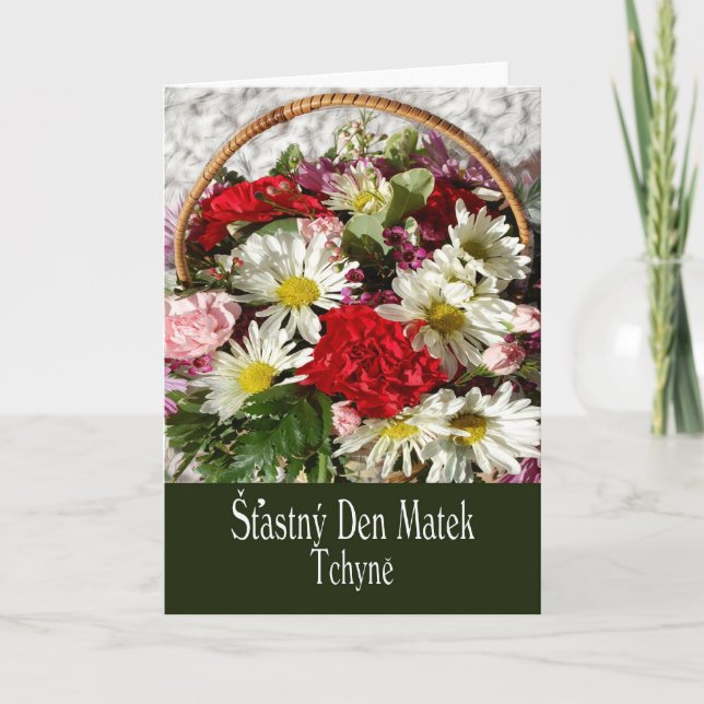 Carte de fête des mères pour belle-mère en tchèque (Devant)