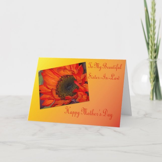Carte de fête des mères pour belle-soeur (Devant)