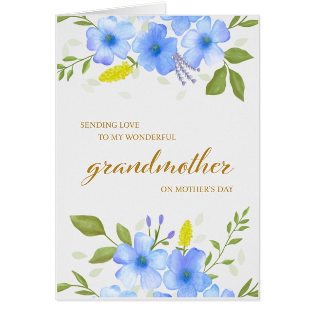 Carte de fête des mères pour grand-mère (Devant)