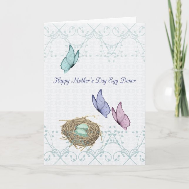 Carte de fête des mères pour les papillons de donn (Devant)