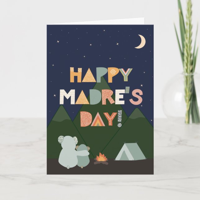 Carte de fête des mères pour Madre (Devant)