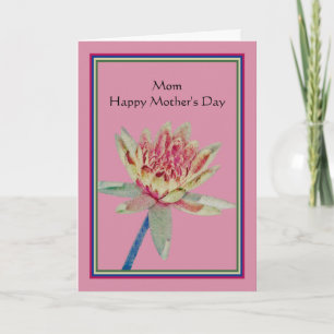 Carte de fête des mères pour maman avec Lily de l'