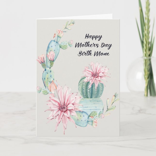 Carte de fête des mères pour maman de naissance (Devant)