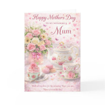 Carte de fête des mères pour maman - Design floral