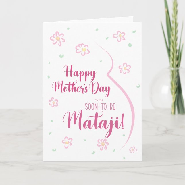 Carte de fête des mères pour Mataji enceinte (Devant)