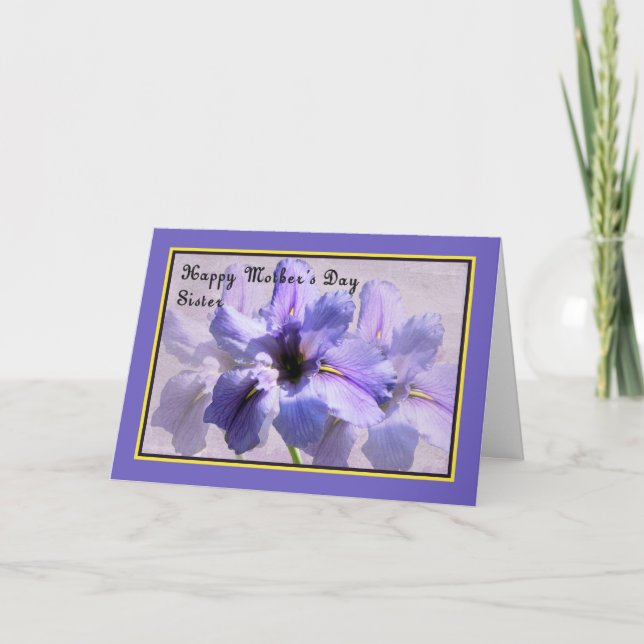 Carte de fête des mères pour soeur (Devant)