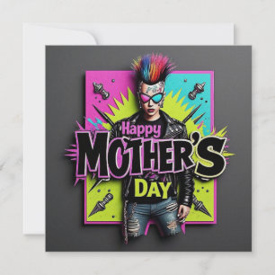 Carte de Fête des Mères punk aux perles Simmer