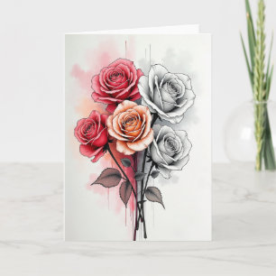 Carte de fête des mères rose délicat