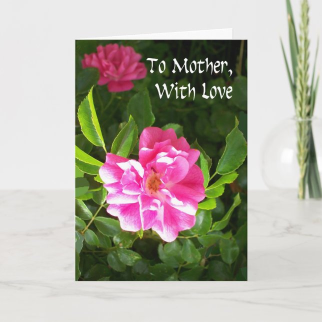 Carte de fête des mères - Roses roses roses (Devant)