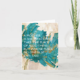 Carte de Fête des Mères - Une Mère est Elle Qui Pe