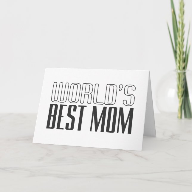 Carte de fête des mères World's Best Mom | Carte d (Devant)