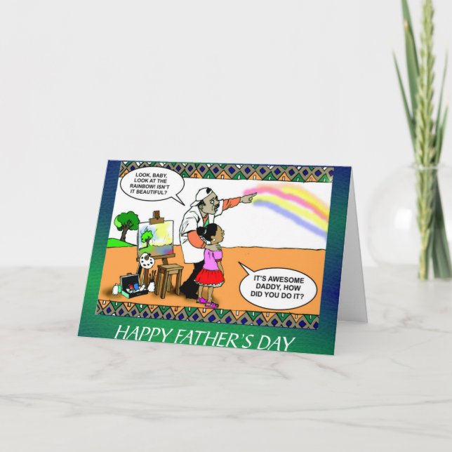 Carte de Fête des pères amusante (Devant)