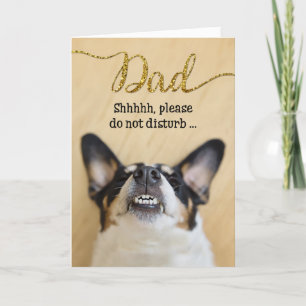 Carte de Fête des pères amusante - Chien avec Goof