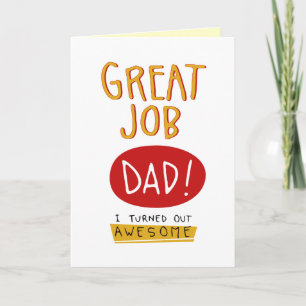 Carte de Fête des pères amusante papa de travail