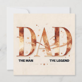 Carte de Fête des pères Aquarelle Chic