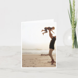 Carte de Fête des Pères au bord de la mer