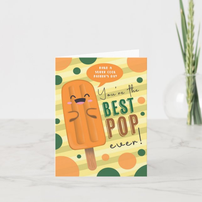 Carte de Fête des pères Best Pop Puns (Devant)